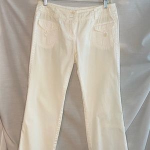 New York & Company White Button Detail Pants